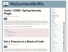 Tablet Screenshot of malcontentboffin.com
